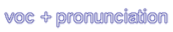 vocabulary and pronunciation